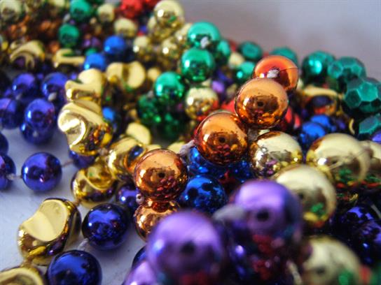 mardi gras beads gold green purple