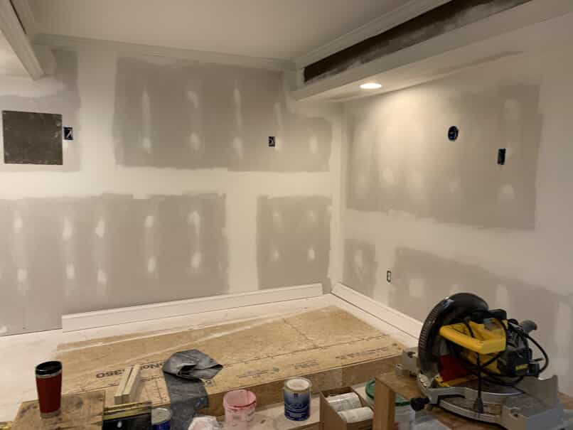 work in progress dry walls