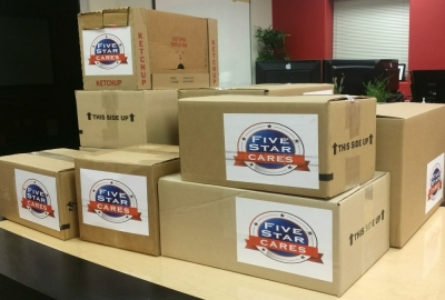 Five Star Painting Food Donations.