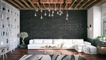 Stained interior bricks