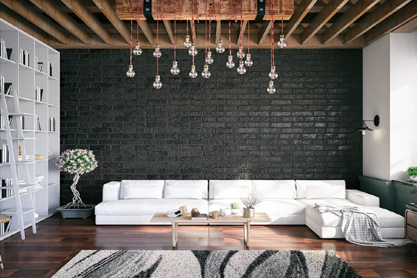 Stained interior bricks