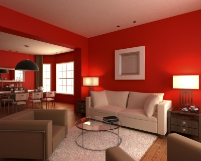 Decoraing with Red: Living Room