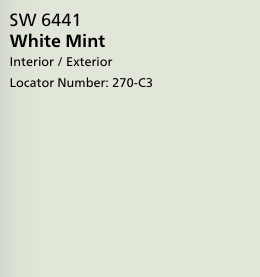 Sherwin Williams: White Mint