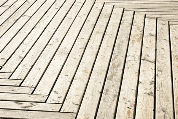 Deck with paint pressure treated wood