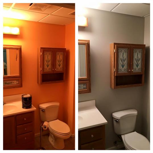 bathroom paint makeover remodel