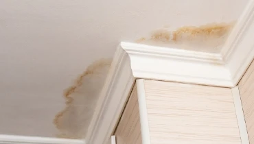 Water stains on the ceiling of a residential home