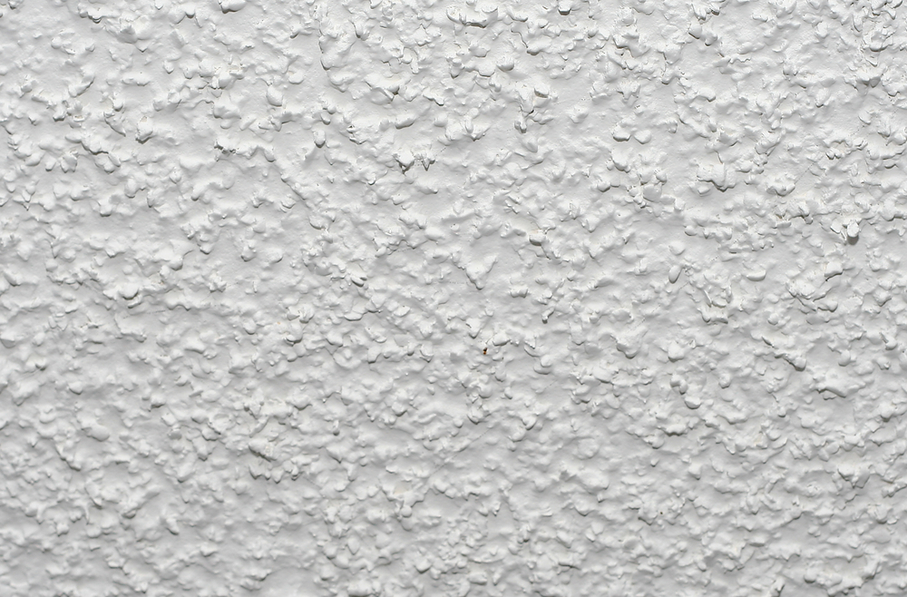 Close-up photo of a popcorn ceiling