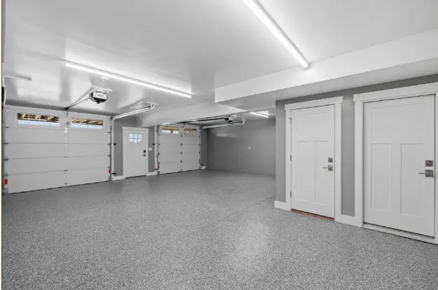 Garage floor with epoxy.