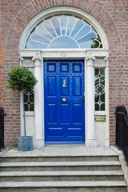 Blue front door