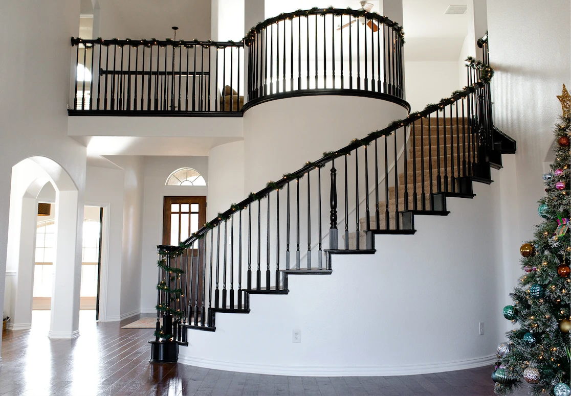 Gorgeous house with stairway painted white