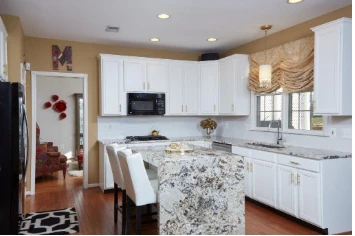 White accented kitchen painted by Five Star Painting of Loudoun
