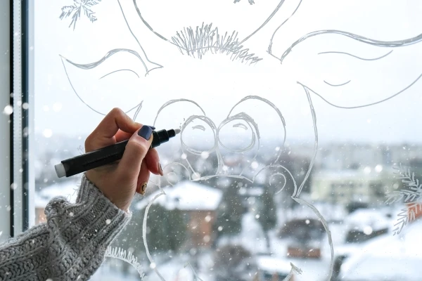  Large Christmas Paint by Numbers for Adults,Snowscape