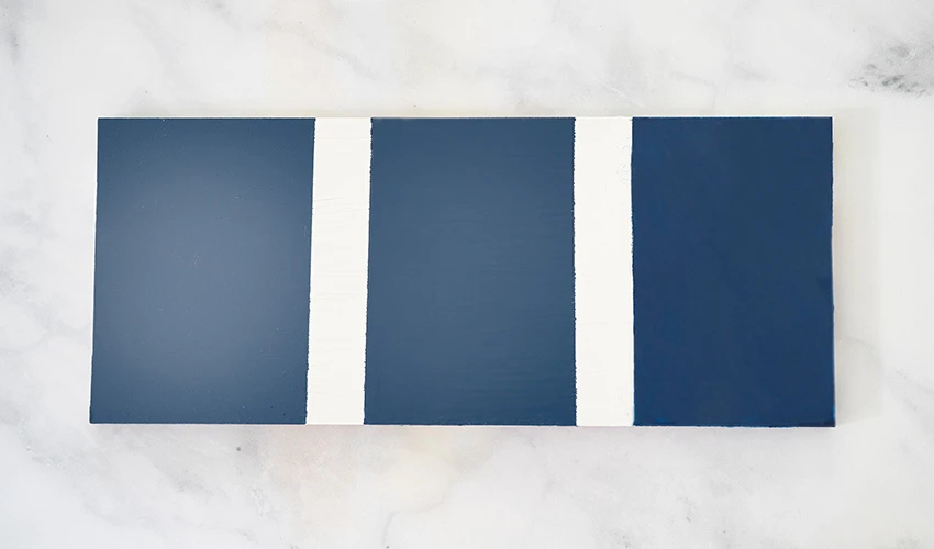 satin vs matte finish on 3 different shades of blue