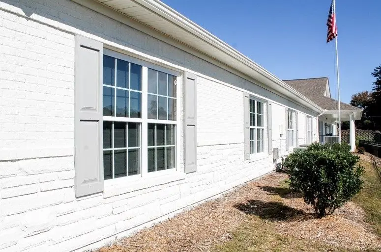 Side View of the Home Painted with the White on the exterior