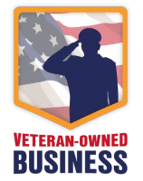 Veteran owned business badge.