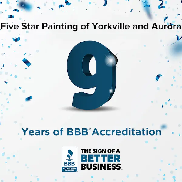 Better Business Bureau 9 Year Anniversary badge.