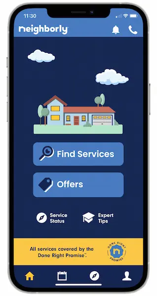 Neighborly app home screen