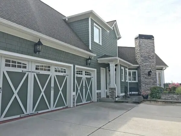 a home exterior in gray