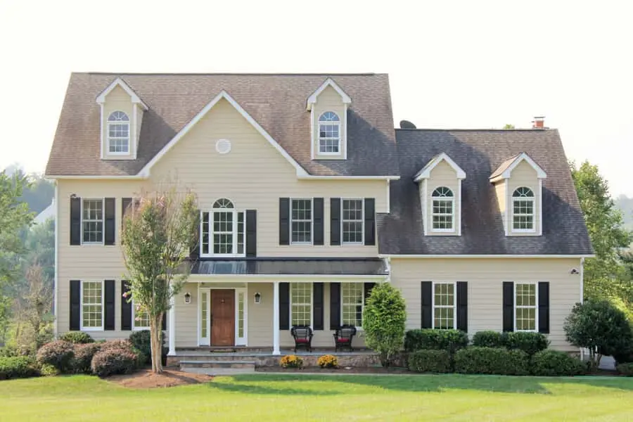 two story white colonial