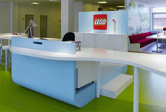 Front desk at the LEGO office