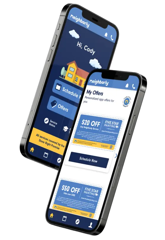 Neighborly app screen on phone image