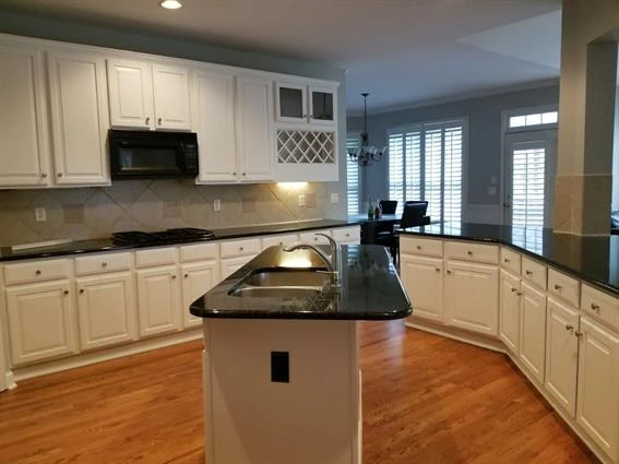 Kitchen with an island in Cumming, GA.