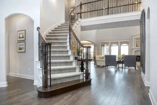 A staircase in a house