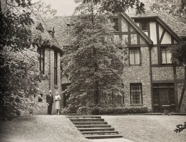 old black and white photo of Julian Price "Hillside" House