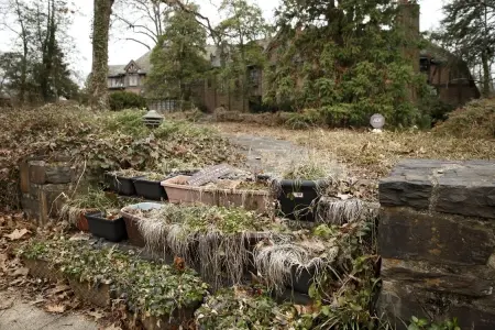 view of Julian Price "Hillside" House from Fisher Park Circle