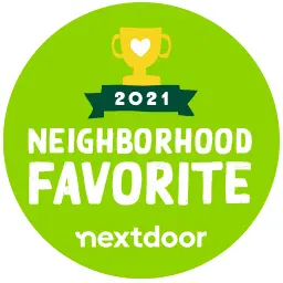 Nextdoor Neighborhood Favorite 2021 badge.