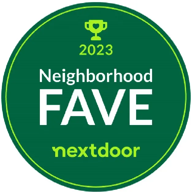 Nextdoor Neighborhood Fave 2023 badge.