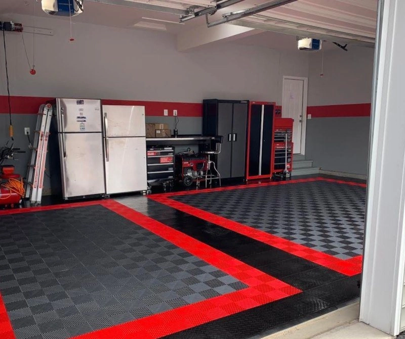 Garage floor refinished by Five Star Painting.